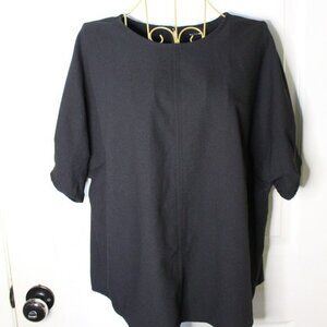 Who What Wear Women's Black Short Sleeve Blouse-Stretch- Classic
